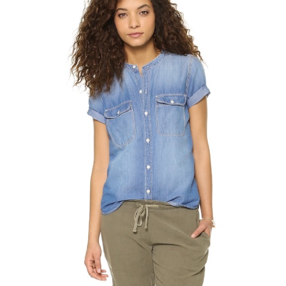 Madewell Tops - Madewell Short Sleeve Chambray Jean Shirt
